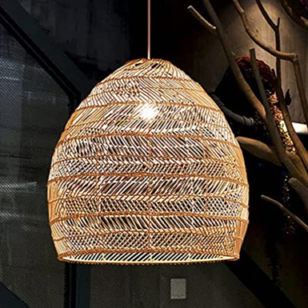 Rattan Large Pendant Hanging Light Woven BOHO Chandelier Lamp Shade